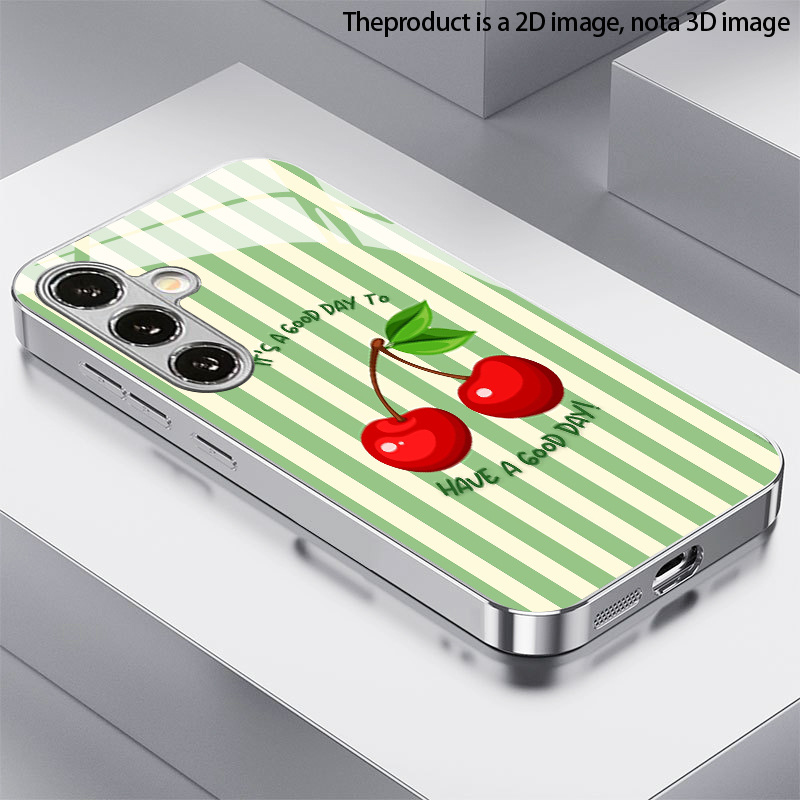 Phone Cases Cherry - غطاء هاتف بنمط خطوط الكرز ثنائي
