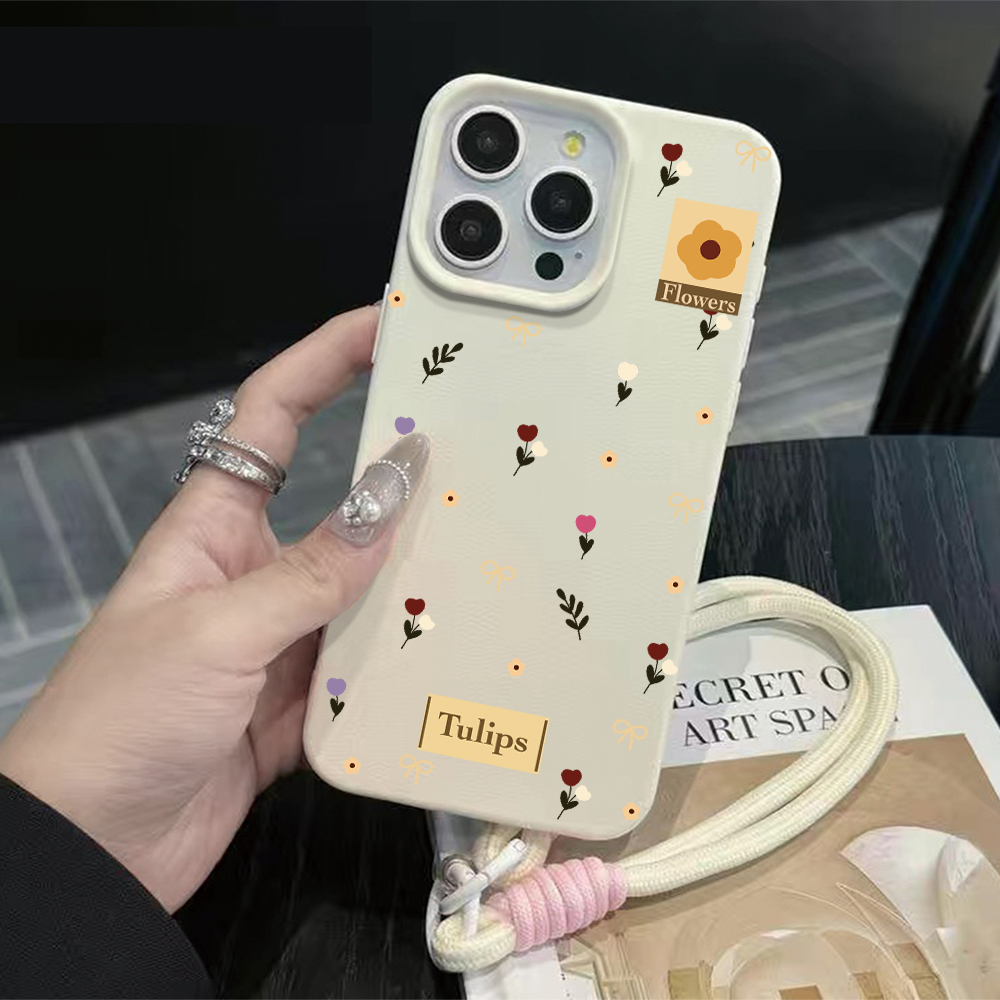 Phone Cases Leather - جراب هاتف سيليكون مطفأ اللمعة بتصميم