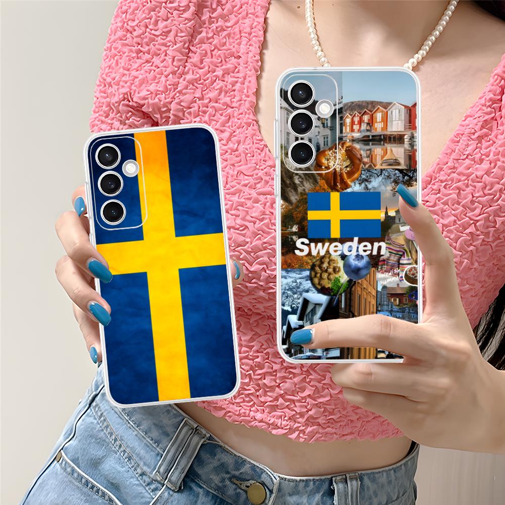 Phone Cases Sweden - غطاء هاتف بتصميم علم السويد لسامسونج