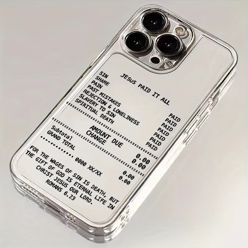 Phone Cases Jesus - جراب هاتف شفاف مقاوم للصدمات بتصميم