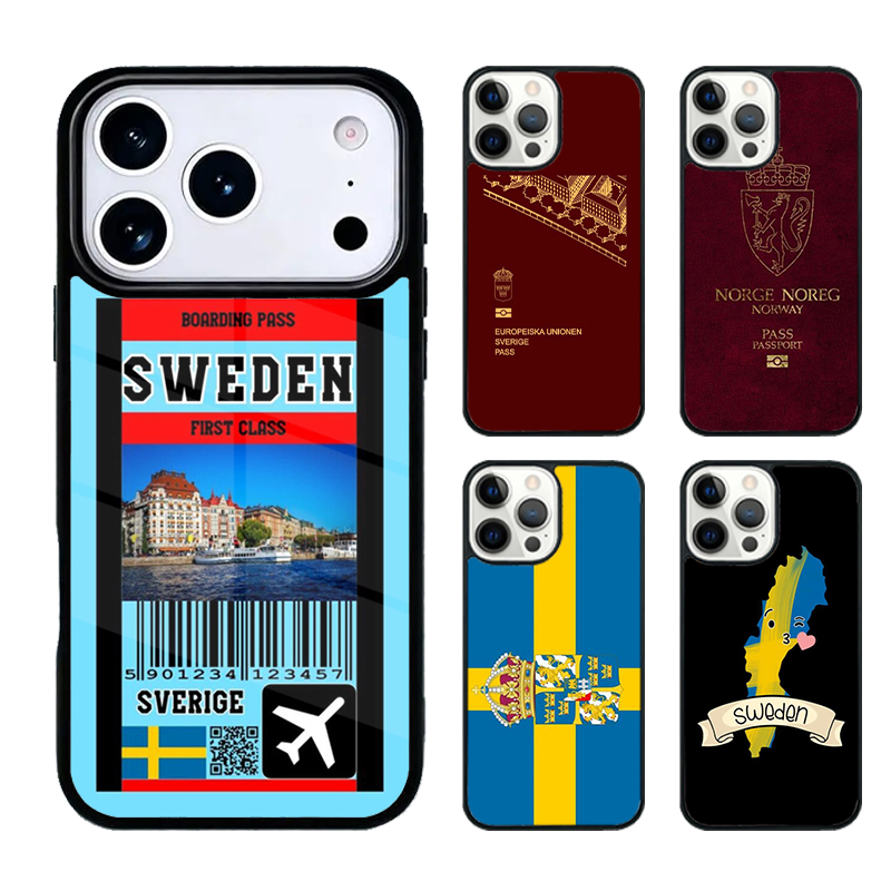 Phone Cases Sweden - جراب هاتف بتصميم جواز سفر سويدي