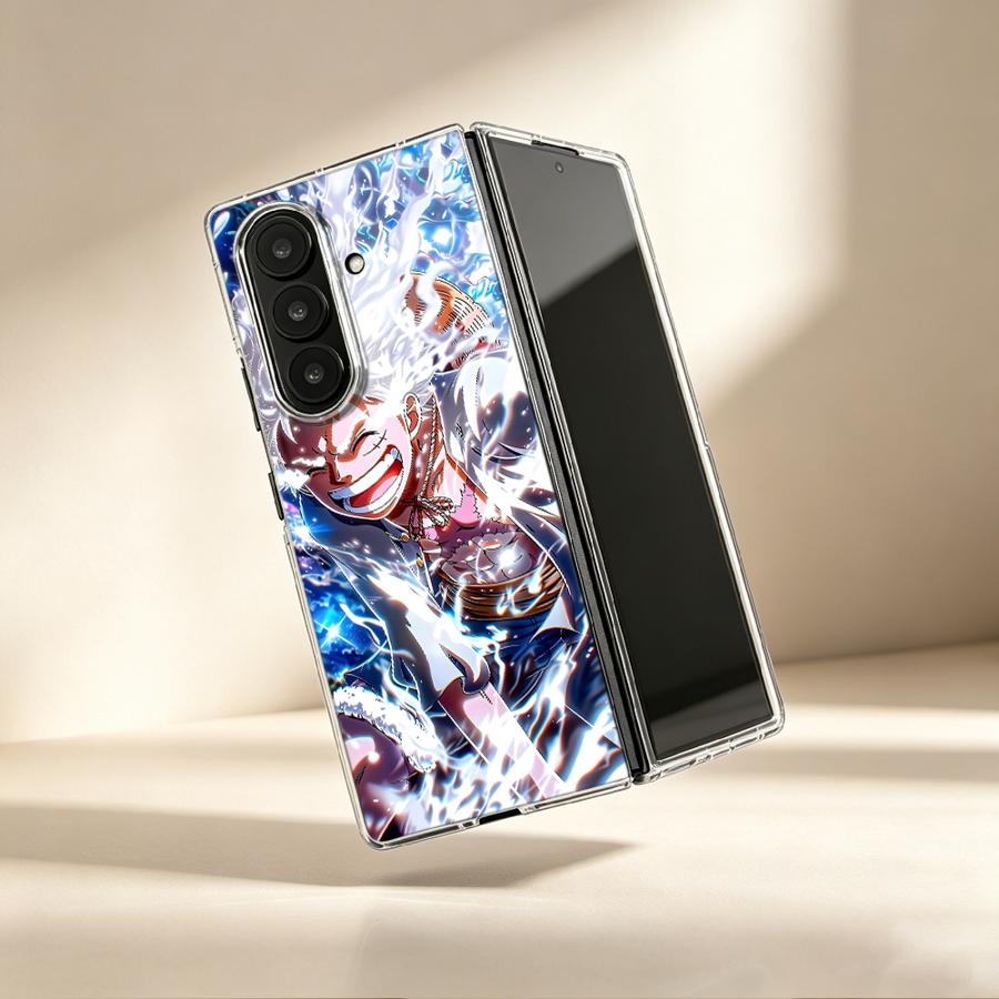Phone Cases Z Fold 4 - غطاء هاتف شفاف ناعم بتصميم كرتوني
