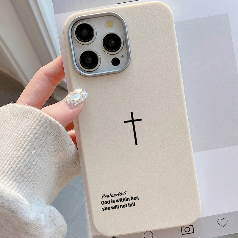 Phone Cases Jesus - المزامير 46:5 الصليب المسيحية أنيق Lichee
