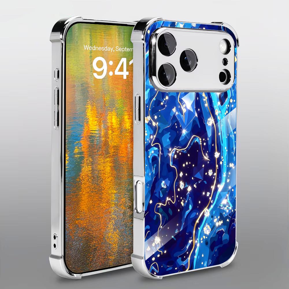 Phone Cases Rhode - غطاء هاتف زجاجي أنيق بلون أزرق