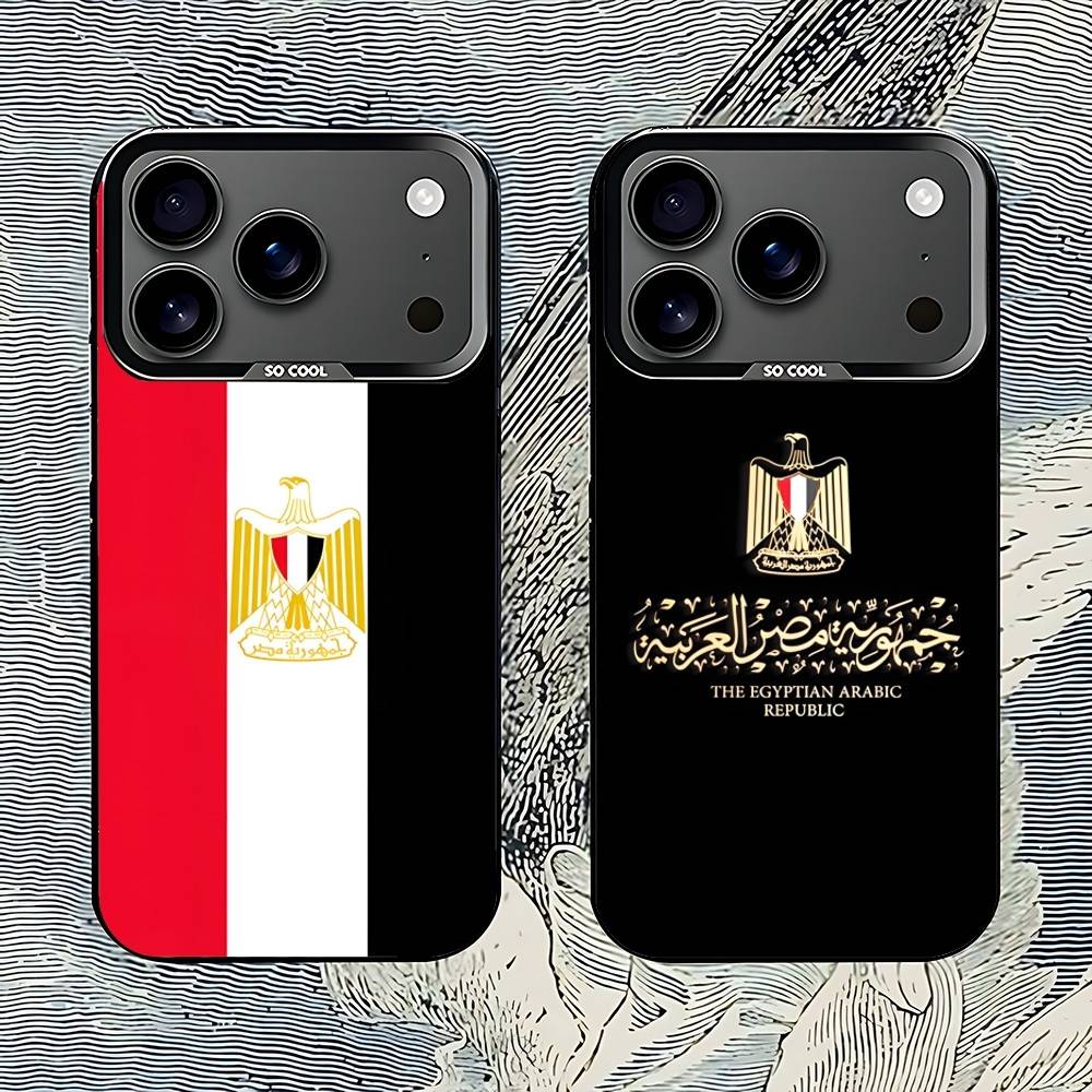 Phone Cases Egypt - جراب هاتف أسود بتصميم علم مصر