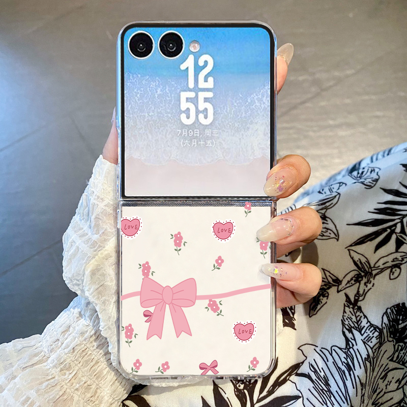 Phone Cases Z Fold 4 - غطاء هاتف مطبوع بعقدة الفيونكة لسامسونج