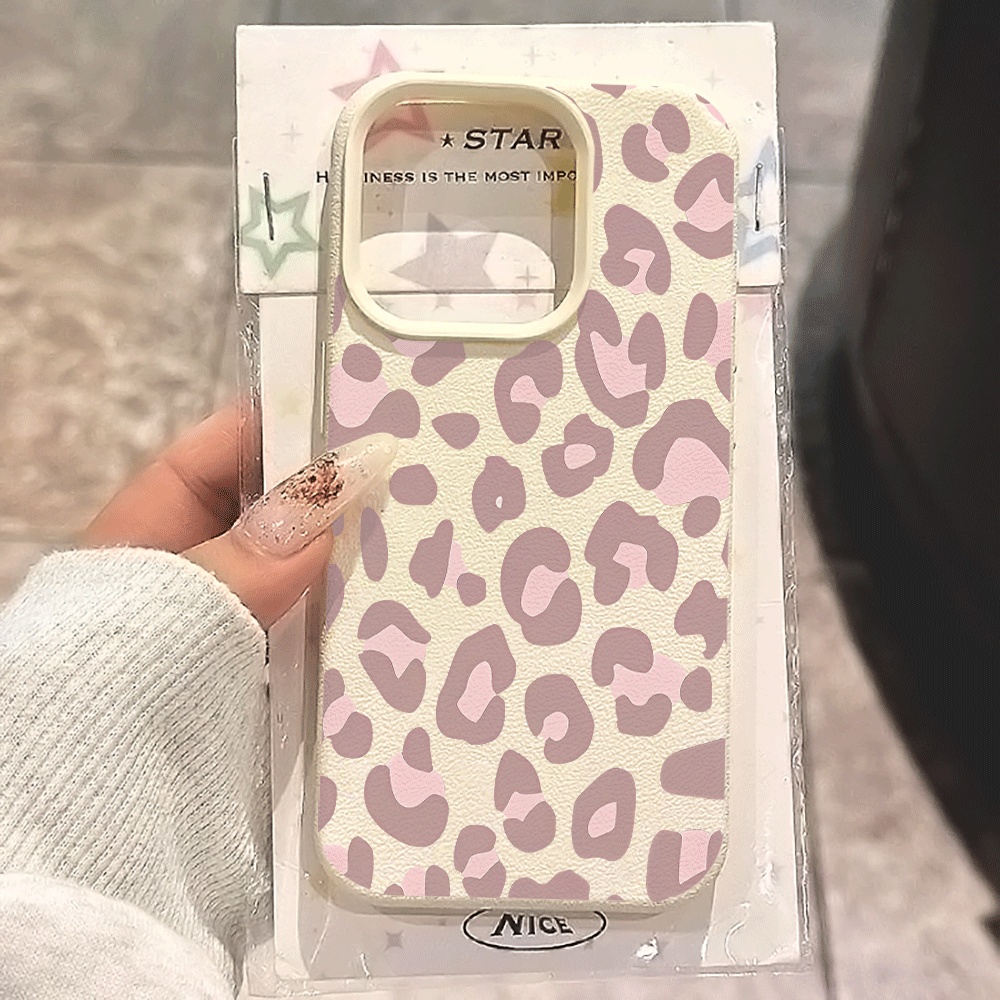 Phone Cases Leopard Print - غطاء هاتف بنمط الفهد باللون الأرجواني