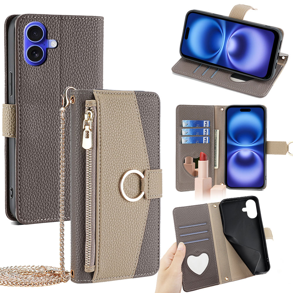 Flip Leather Case - الأعمال Crossbody حالة الهاتف آيفون 17