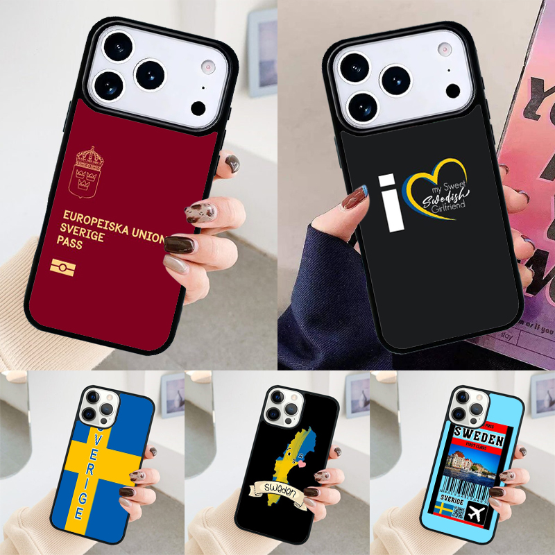Phone Cases Sweden - غطاء هاتف بتصميم جواز السفر السويدي