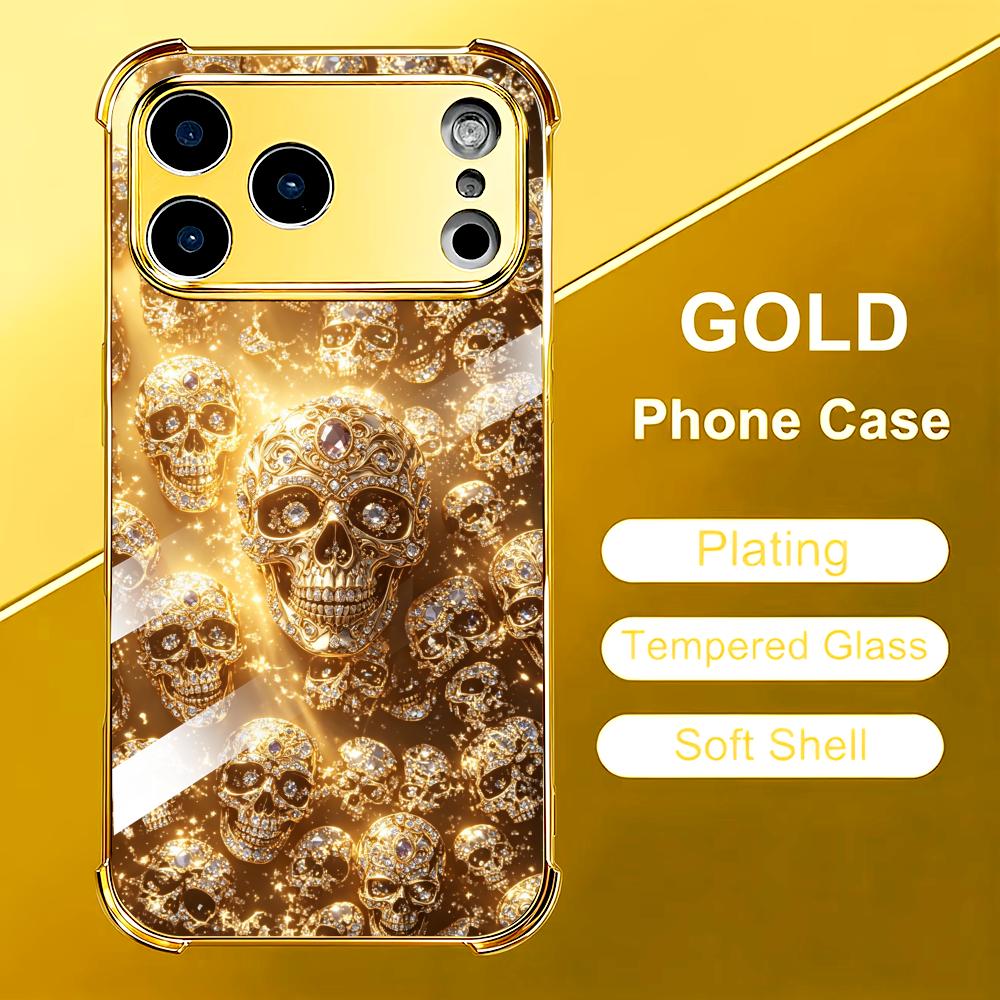 Phone Cases Rhode - غطاء هاتف زجاجي فاخر بتصميم جمجمة