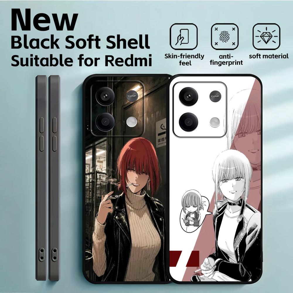 Phone Cases Redmi - غطاء هاتف ناعم أسود لهواتف ريدمي