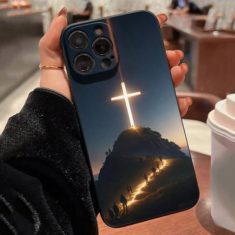 Phone Cases Jesus - يسوع الصليب رسمت جراب هاتف آيفون
