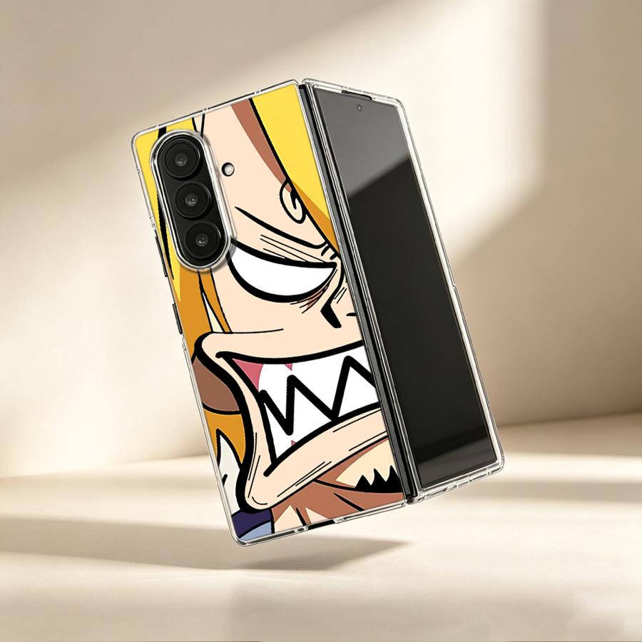 Phone Cases Z Fold 4 - غطاء هاتف شفاف ناعم بتصميم أنمي