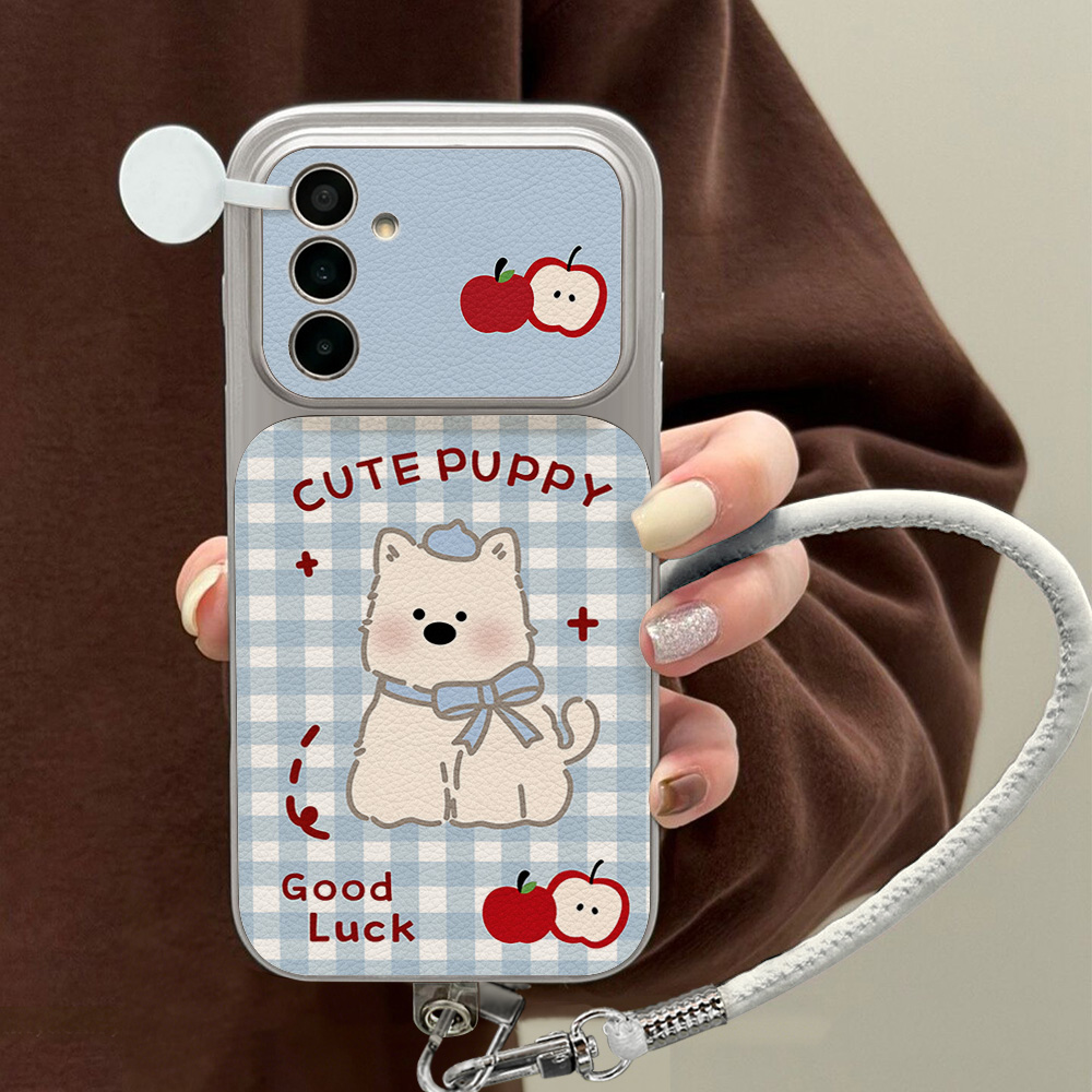 جراب هاتف بنمط كلب أزرق كاروها - مراجعة Phone Cases Leather وسعره