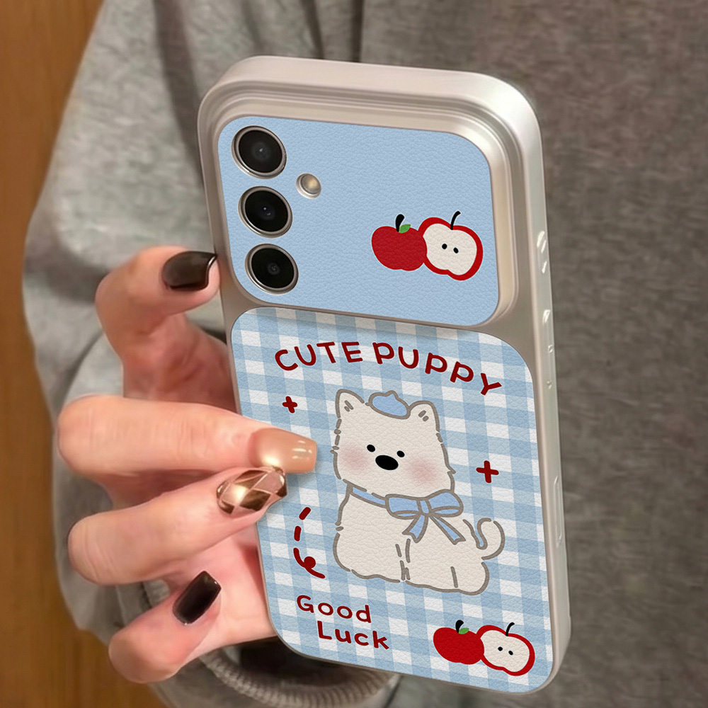 جراب هاتف بنمط كلب أزرق كاروها - مراجعة Phone Cases Leather وسعره
