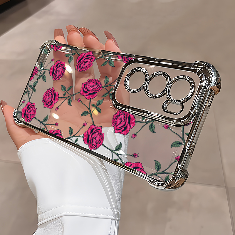 غطاء هاتف مزين برسومات الورود  - مراجعة Vivo V40 وسعره
