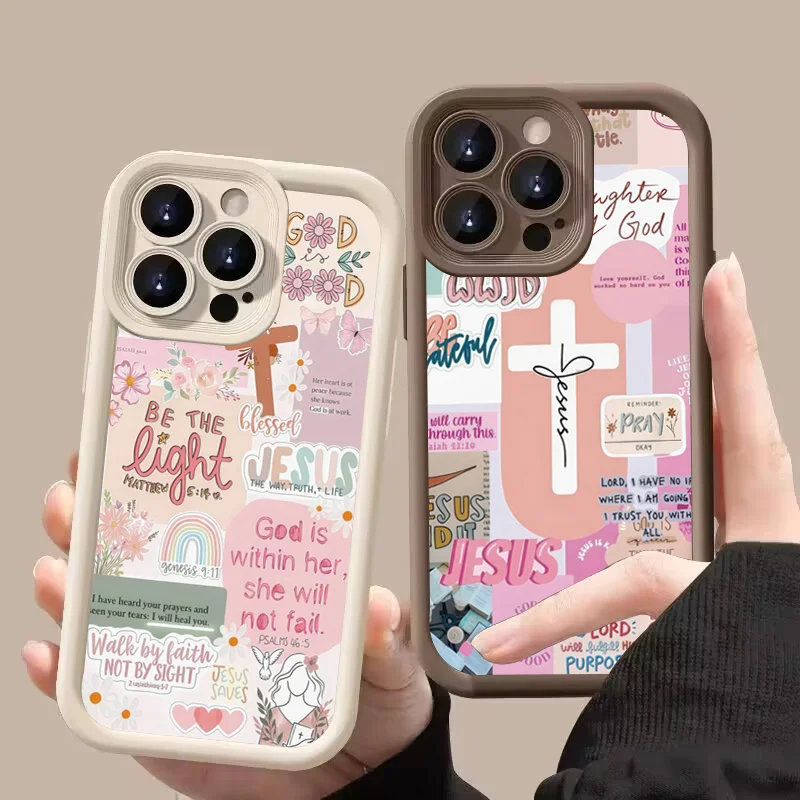 شعار مع الوردي الصليب جرافيك ج - مراجعة Phone Cases Jesus وسعره
