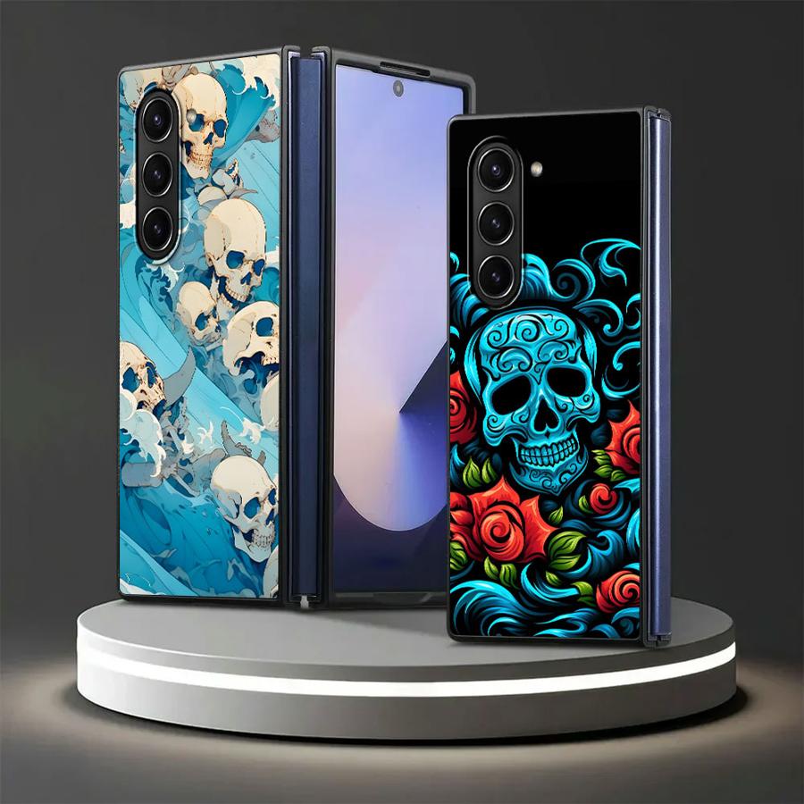 حافظة فنية على شكل جمجمة لهاتف - مراجعة Phone Cases Z Fold 4 وسعره