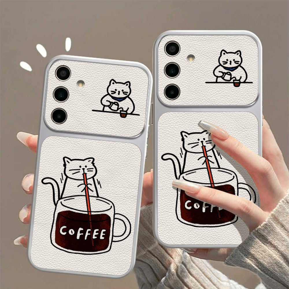 جراب هاتف بتصميم قطة لطيفة وقه - مراجعة Phone Cases Leather وسعره
