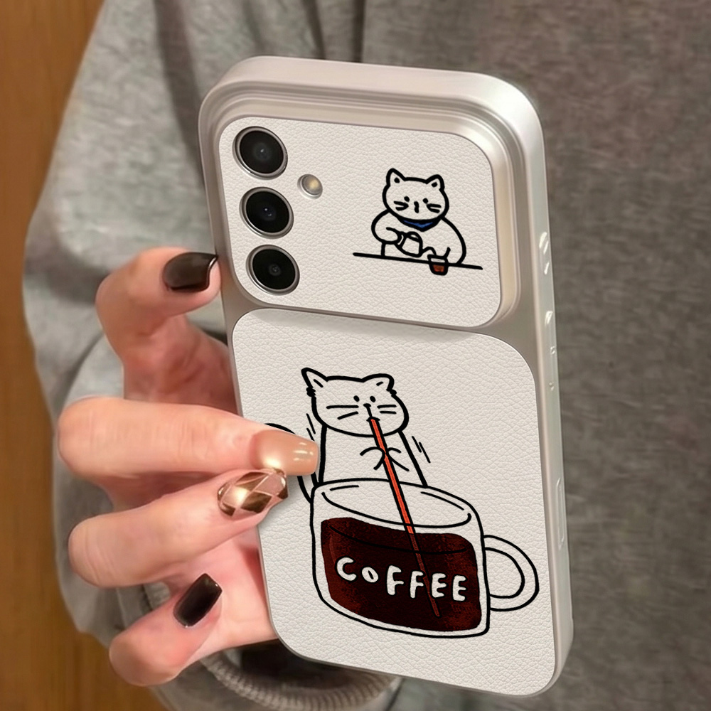 جراب هاتف بتصميم قطة لطيفة وقه - مراجعة Phone Cases Leather وسعره
