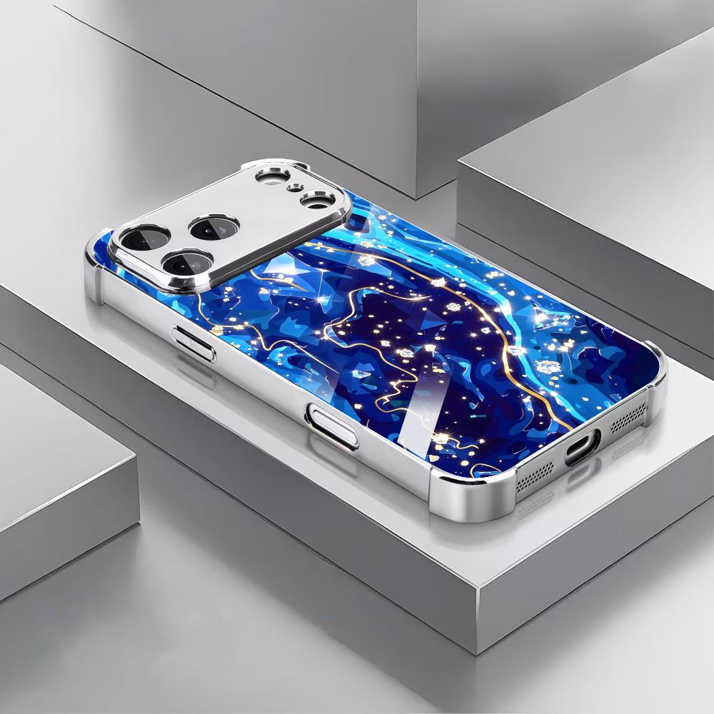 غطاء هاتف زجاجي أنيق بلون أزرق - مراجعة Phone Cases Rhode وسعره