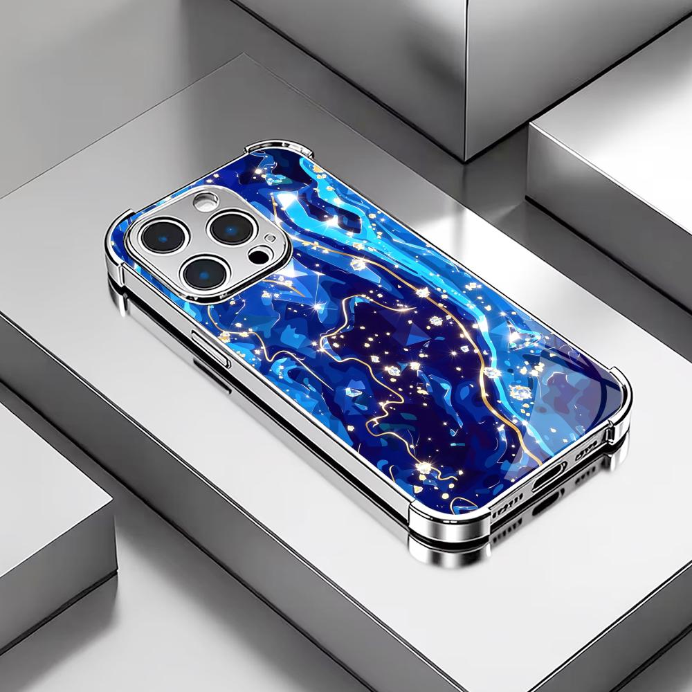 غطاء هاتف زجاجي أنيق بلون أزرق - مراجعة Phone Cases Rhode وسعره