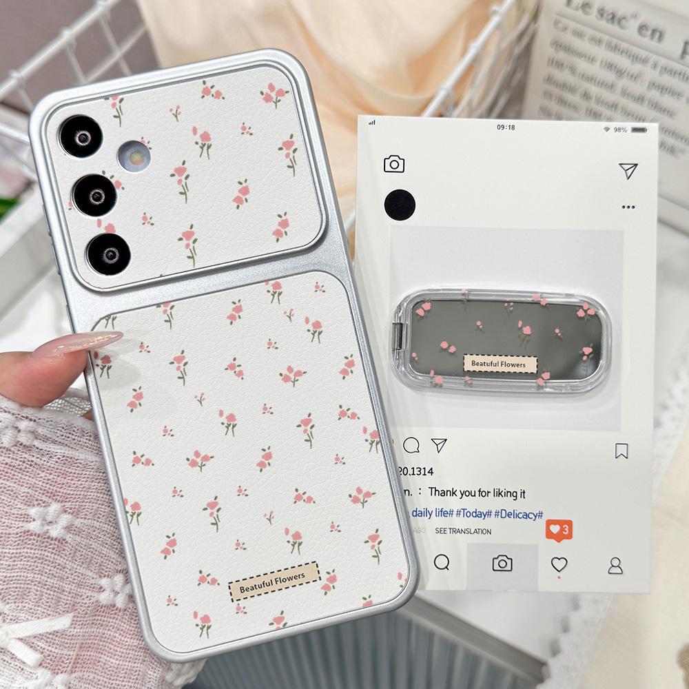 غطاء هاتف زهري وردي لطيف لسامس - مراجعة Phone Cases Leather وسعره