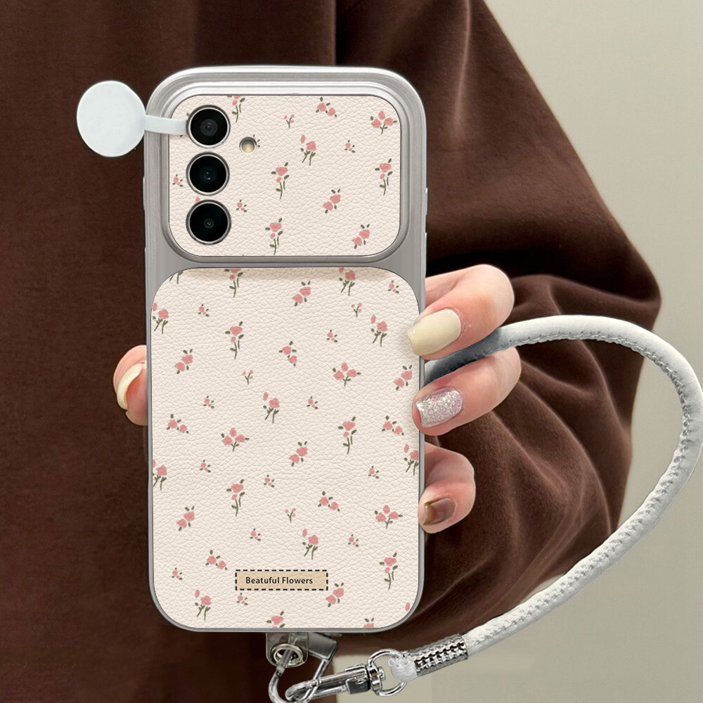 غطاء هاتف زهري وردي لطيف لسامس - مراجعة Phone Cases Leather وسعره