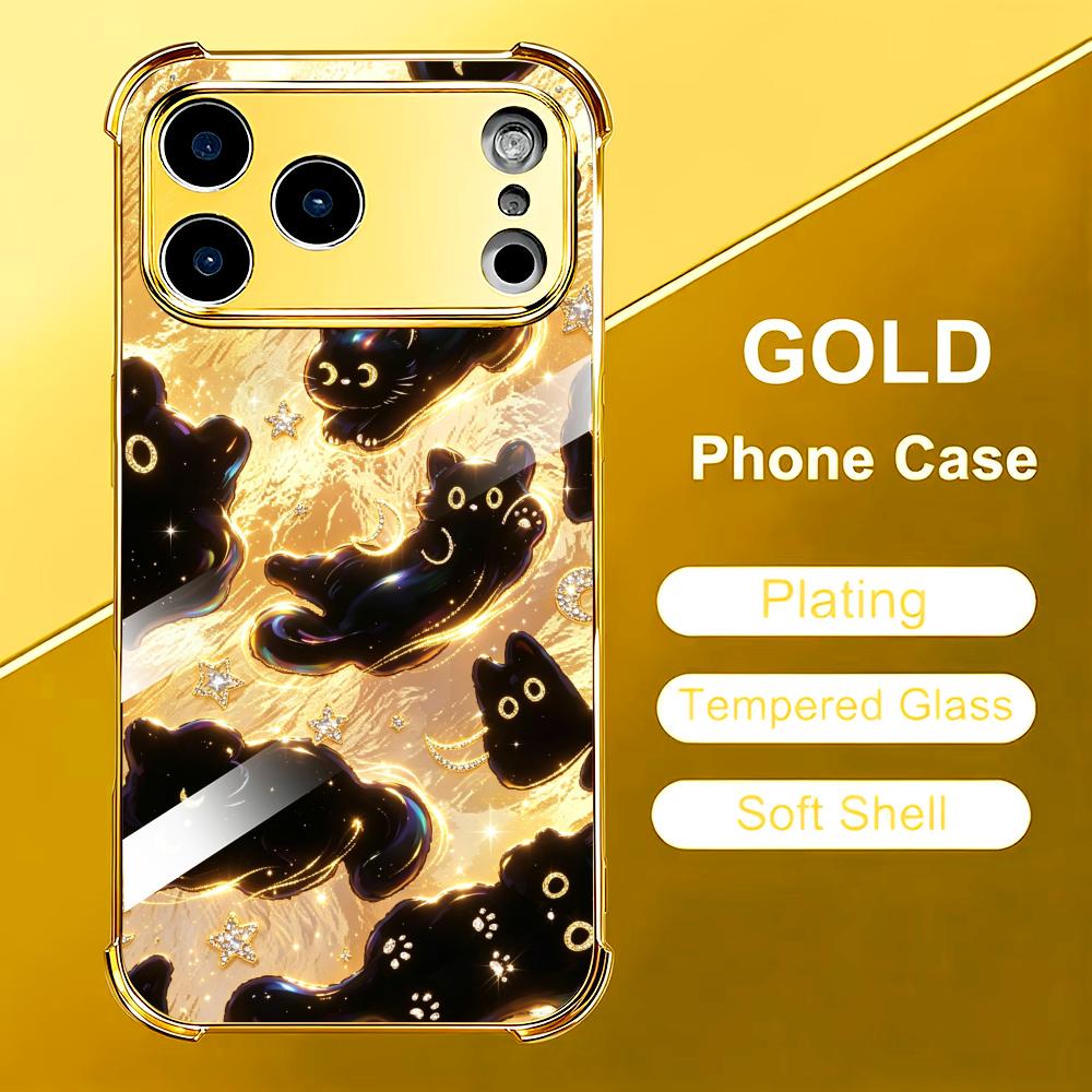 غطاء هاتف زجاجي فاخر ذهبي أسود - مراجعة Phone Cases Rhode وسعره