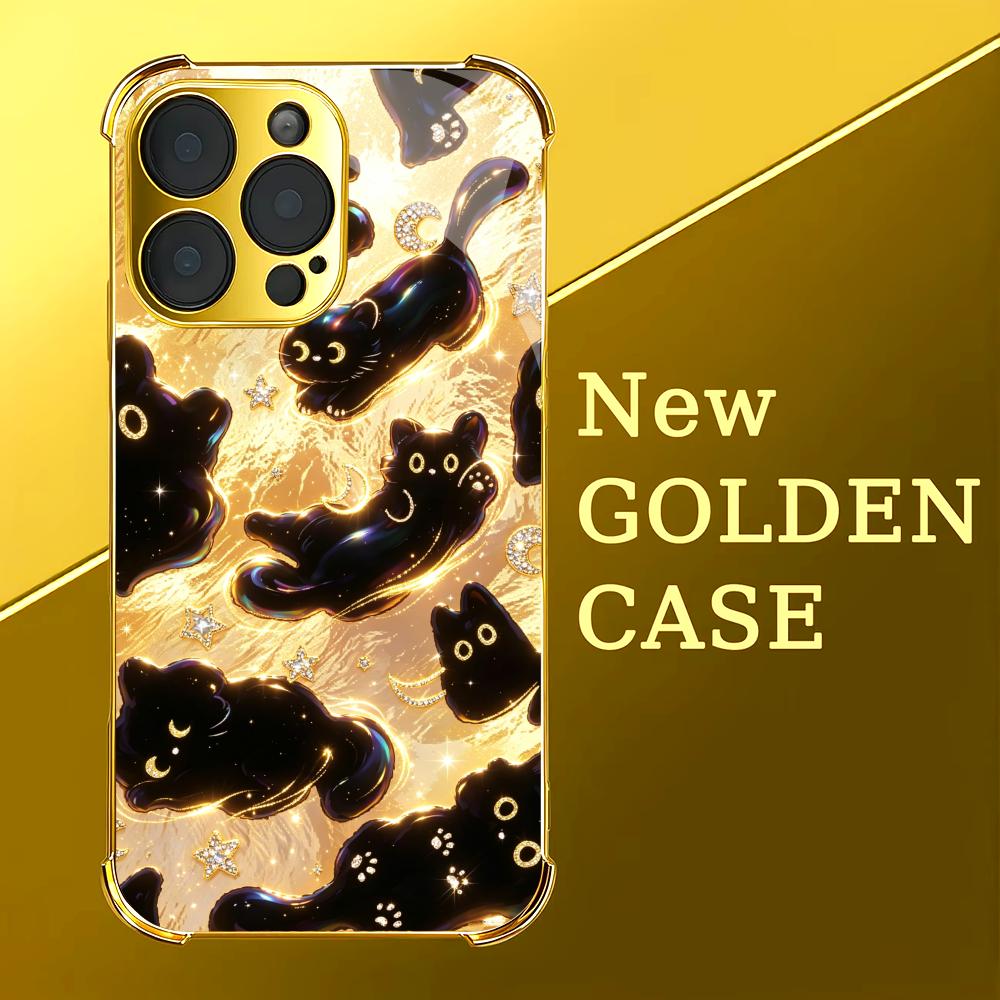 غطاء هاتف زجاجي فاخر ذهبي أسود - مراجعة Phone Cases Rhode وسعره