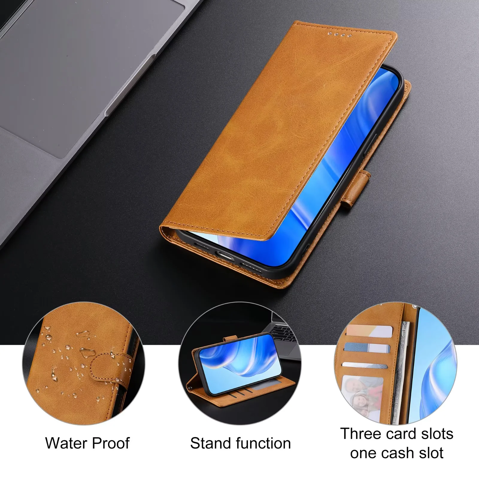 حافظة جلدية للأعمال بتصميم قلا - مراجعة Flip Leather Case وسعره