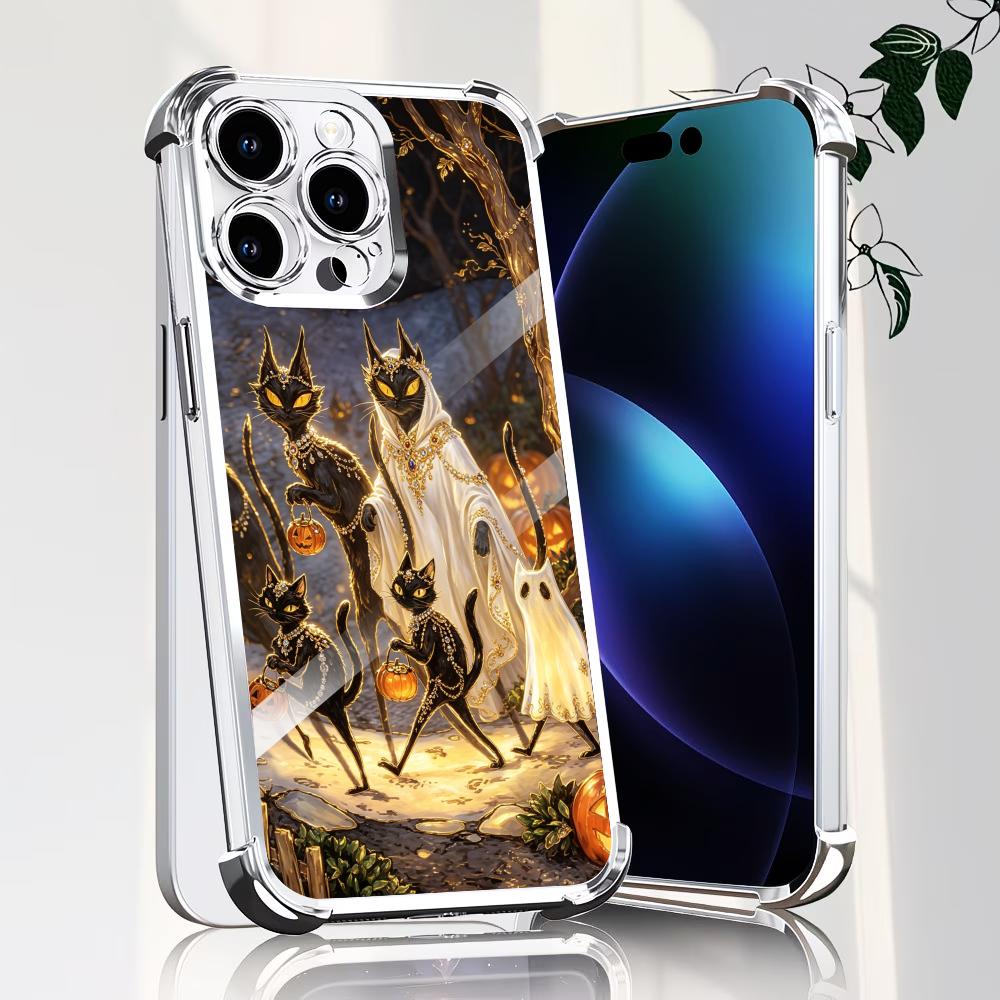 جراب هاتف زجاجي بتصميم قطة سود - مراجعة Phone Cases Rhode وسعره