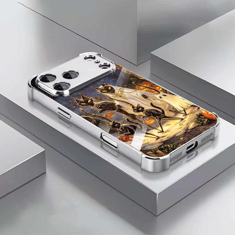 جراب هاتف زجاجي بتصميم قطة سود - مراجعة Phone Cases Rhode وسعره