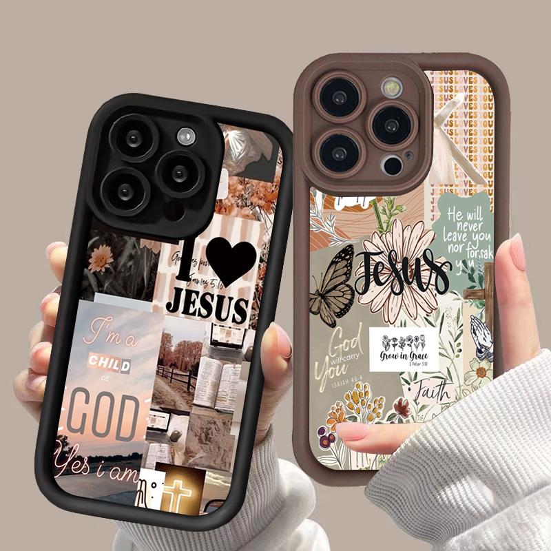 يسوع الكولاج نمط سميكة للصدمات - مراجعة Phone Cases Jesus وسعره