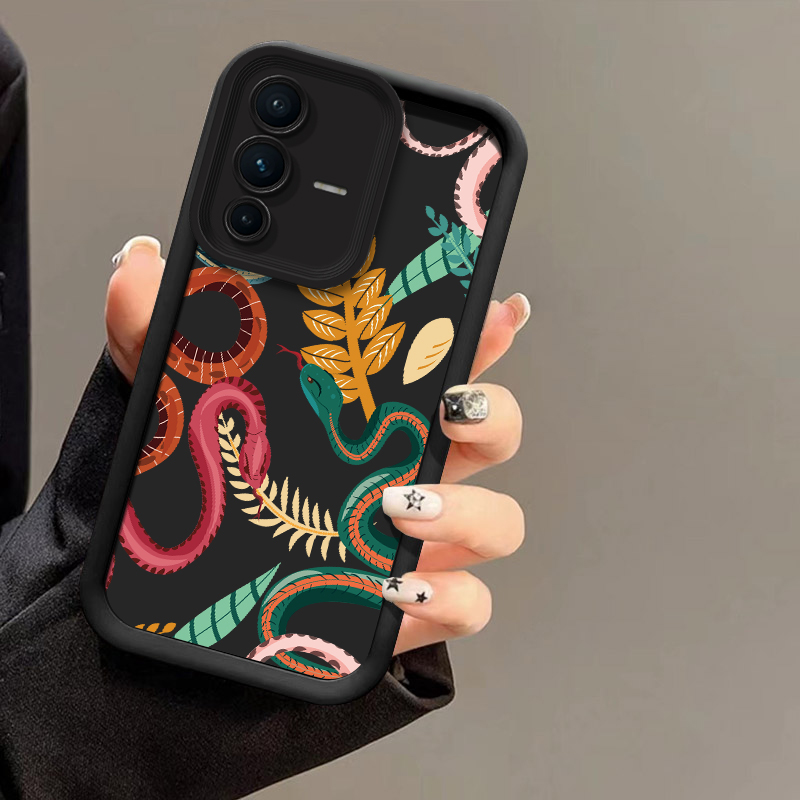 غطاء هاتف فاخر بنقشة جلد الثعب - مراجعة Vivo V40 وسعره