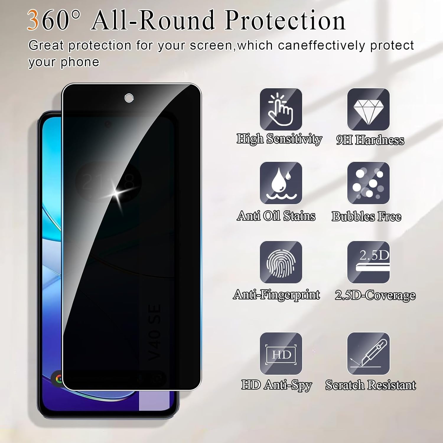 لفيلم شاشة الخصوصية لهاتف VIVO - مراجعة Vivo V40 وسعره