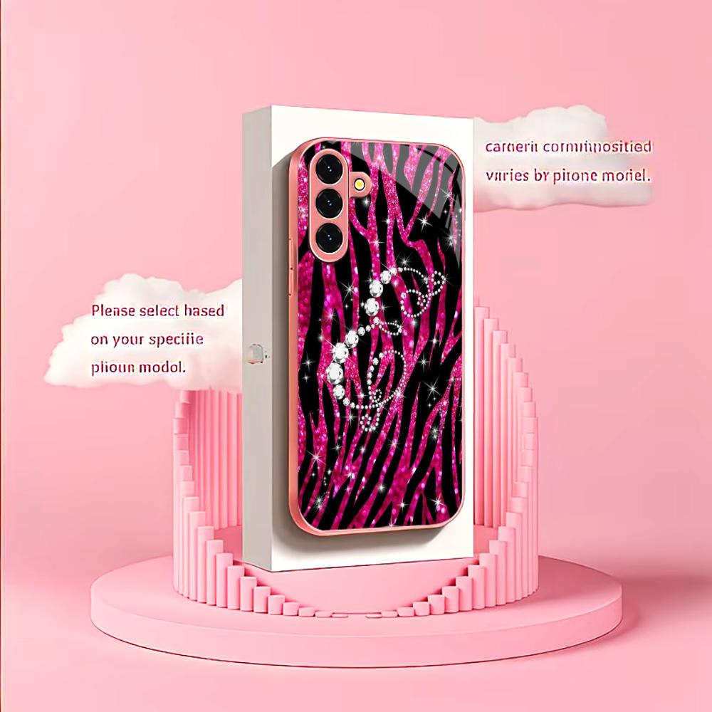 غطاء هاتف زجاجي وردي بنمط حمار - مراجعة Phone Cases Zebra وسعره