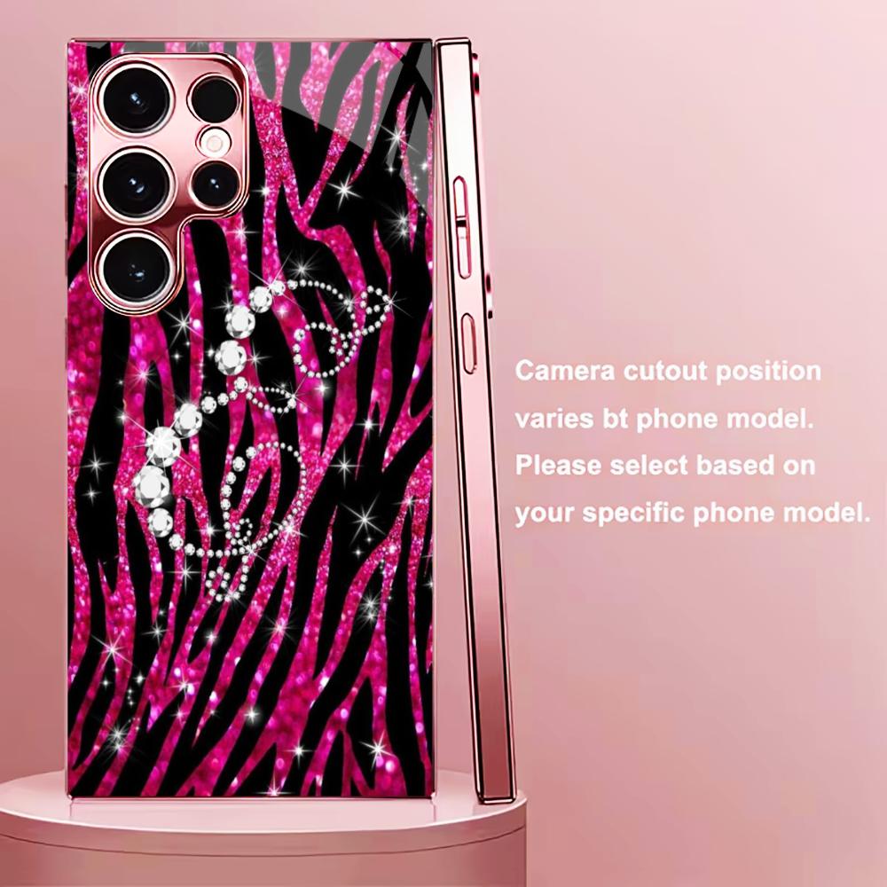 غطاء هاتف زجاجي وردي بنمط حمار - مراجعة Phone Cases Zebra وسعره