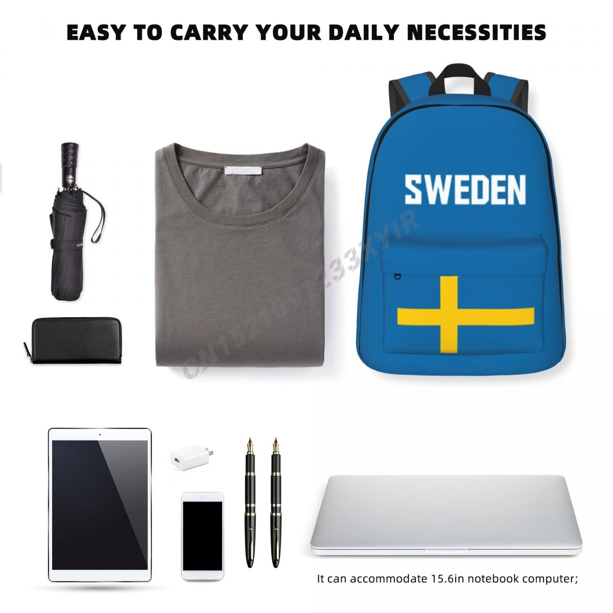 حقيبة ظهر للجنسين بعلم السويد  - مراجعة Phone Cases Sweden وسعره